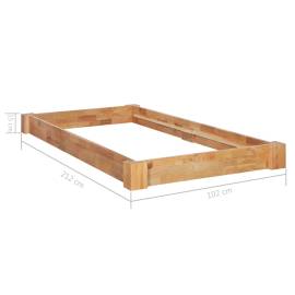 Cadru de pat, 90 x 200 cm, lemn masiv de stejar, 7 image