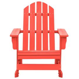 Scaun de grădină adirondack, roșu, lemn masiv de brad, 2 image