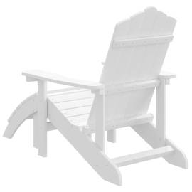 Scaun de grădină adirondack cu suport pentru picioare alb hdpe, 5 image