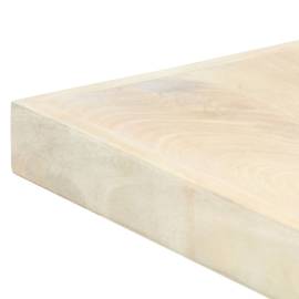 Masă de bucătărie, alb, 200x100x75 cm, lemn masiv de mango, 5 image