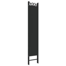 Paravan de cameră cu 6 panouri, negru, 240x220 cm, textil, 6 image