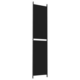 Paravan de cameră cu 3 panouri, negru, 150x220 cm, textil, 6 image