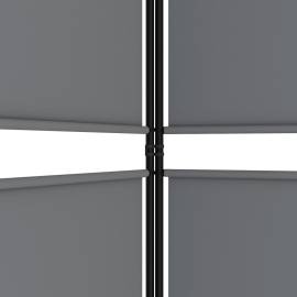 Paravan de cameră cu 4 panouri, antracit, 250x200 cm, textil, 7 image