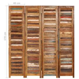 Paravan de cameră, 170 cm, lemn masiv reciclat, 9 image