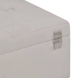 Banchetă cu un compartiment de depozitare gri 105 cm catifea, 6 image