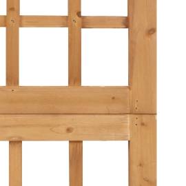 Separator cameră cu 5 panouri, 201,5x180 cm, nuiele lemn brad, 5 image