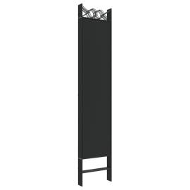 Paravan de cameră cu 6 panouri, negru, 240x200 cm, textil, 6 image