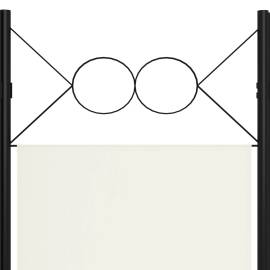 Paravan de cameră cu 4 panouri, alb crem, 160x180cm, 5 image
