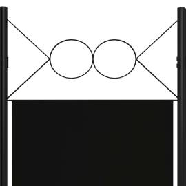 Paravan de cameră cu 5 panouri, negru, 200 x 180 cm, 5 image