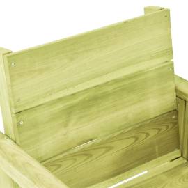 Scaun de grădină, lemn de pin tratat, 6 image