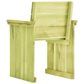 Scaun de grădină, lemn de pin tratat, 4 image