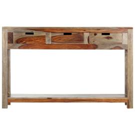 Masă consolă cu 3 sertare, 120x30x75 cm, lemn masiv de sheesham, 3 image
