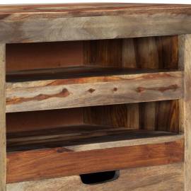 Servantă, gri, 100x30x50 cm, lemn masiv de sheesham, 4 image