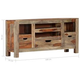 Servantă, gri, 100x30x50 cm, lemn masiv de sheesham, 10 image