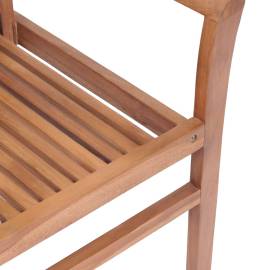 Scaune de masă cu perne, 4 buc, antracit, lemn masiv de tec, 8 image