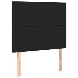 Pat box spring cu saltea, negru, 90x200 cm, piele ecologică, 6 image