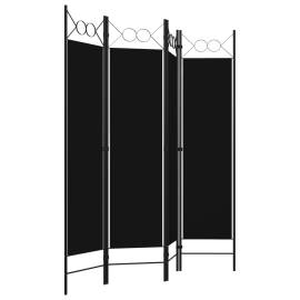 Paravan de cameră cu 4 panouri, negru, 160 x 180 cm, 3 image