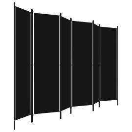 Paravan de cameră cu 6 panouri, negru, 300 x 180 cm, 3 image