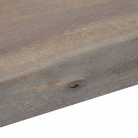 Masă consolă, gri, 115x35x76 cm, lemn masiv de acacia și fier, 5 image