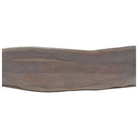 Masă consolă, gri, 115x35x76 cm, lemn masiv de acacia și fier, 6 image