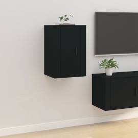 Dulapuri tv montate pe perete, 2 buc., negru, 40x34,5x60 cm, 4 image