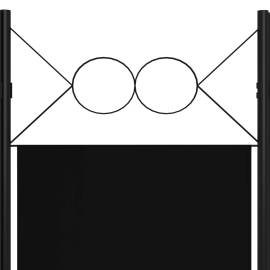 Paravan de cameră cu 3 panouri, negru, 120 x 180 cm, 5 image