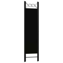 Paravan de cameră cu 3 panouri, negru, 120 x 180 cm, 4 image