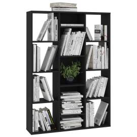 Separator cameră/bibliotecă, negru, 100x24x140 cm, pal, 4 image