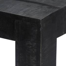 Masă de bucătărie, negru, 118x60x76 cm, lemn masiv de mango, 4 image