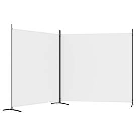 Paravan de cameră cu 2 panouri, alb, 348x180 cm, 5 image