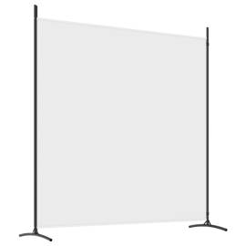 Paravan de cameră cu 2 panouri, alb, 348x180 cm, 6 image