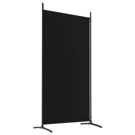 Paravan de cameră cu 2 panouri, negru, 175x180 cm, textil, 6 image