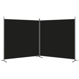 Paravan de cameră cu 2 panouri, negru, 348x180 cm, textil, 4 image