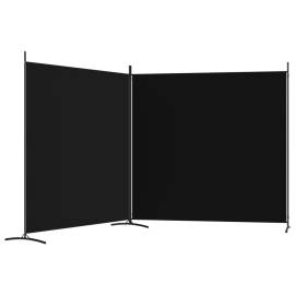 Paravan de cameră cu 2 panouri, negru, 348x180 cm, textil, 5 image