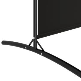 Paravan de cameră cu 2 panouri, negru, 348x180 cm, textil, 7 image