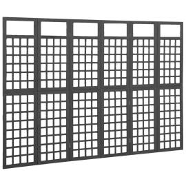 Separator cameră 6 panouri negru 242,5x180 cm nuiele/lemn brad, 2 image