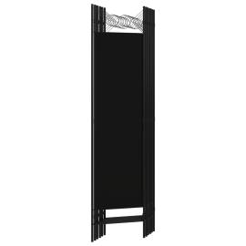 Paravan de cameră cu 6 panouri, negru, 240 x 180 cm, 4 image
