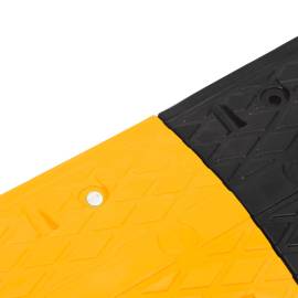 Prag limitator de viteză galben&negru, 226x32,5x4 cm, cauciuc, 7 image