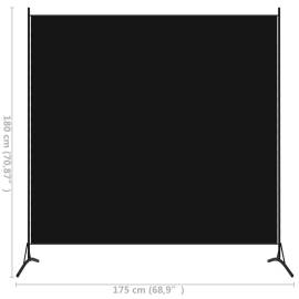 Separator de cameră, negru, 175x180 cm, textil, 5 image