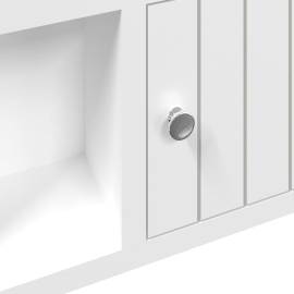 Dulap de chei, alb, 40x8,5x20 cm, lemn prelucrat și oțel, 9 image