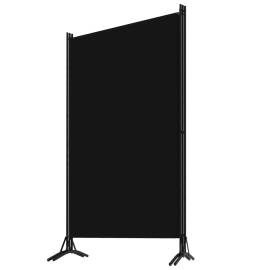 Paravan de cameră cu 3 panouri, negru, 260 x 180 cm, textil, 3 image