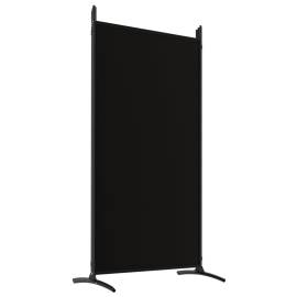 Paravan de cameră cu 5 panouri, negru, 433x180 cm, textil, 6 image