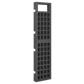 Separator cameră 5 panouri negru 201,5x180 cm nuiele/lemn brad, 4 image