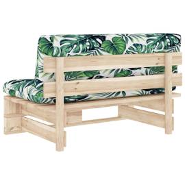 Canapea de mijloc de grădină din paleți, lemn de pin tratat, 5 image