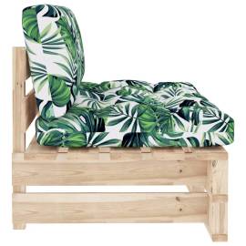 Canapea de mijloc de grădină din paleți, lemn de pin tratat, 4 image