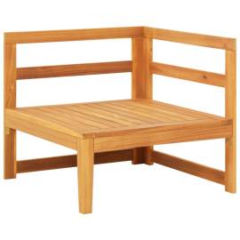 Canapea de colț cu perne gri închis, lemn masiv acacia, 5 image