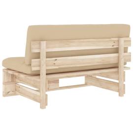 Canapea de mijloc de grădină din paleți, lemn de pin tratat, 5 image