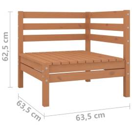 Canapea de grădină cu 2 locuri, maro miere, lemn masiv de pin, 7 image