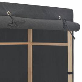 Șifonier cu 3 rafturi, gri, 110 x 40 x 170 cm, material textil, 4 image