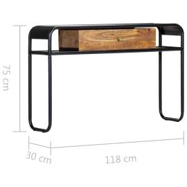 Masă consolă, 118 x 30 x 75 cm, lemn masiv de mango, 8 image
